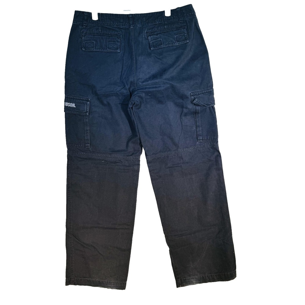 Harley-Davidson Jeans Mens 34x28 Black Dark Wash Straight Relaxed Denim Zip Fly - Picture 8 of 15